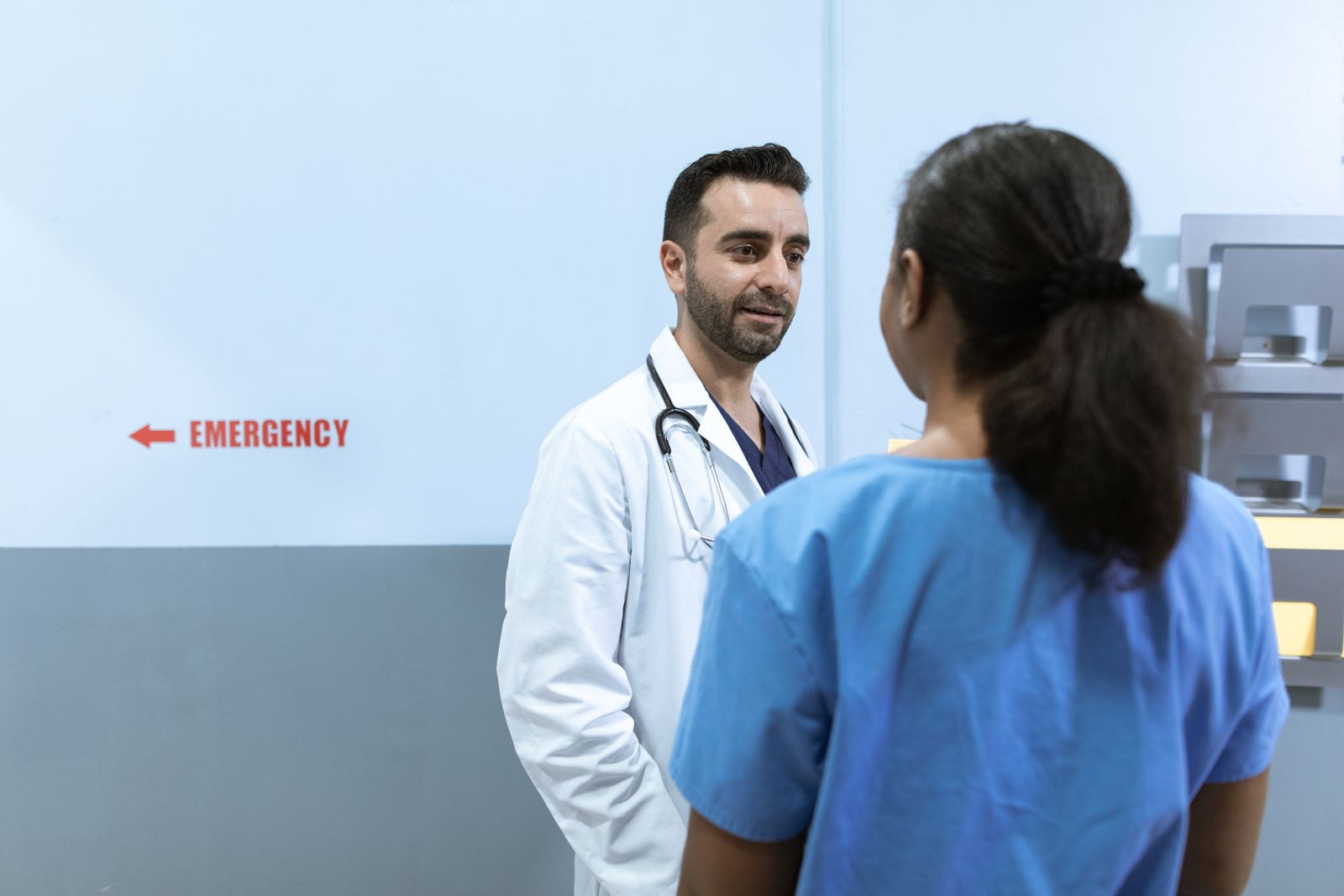 A doctor talking through options with a patient